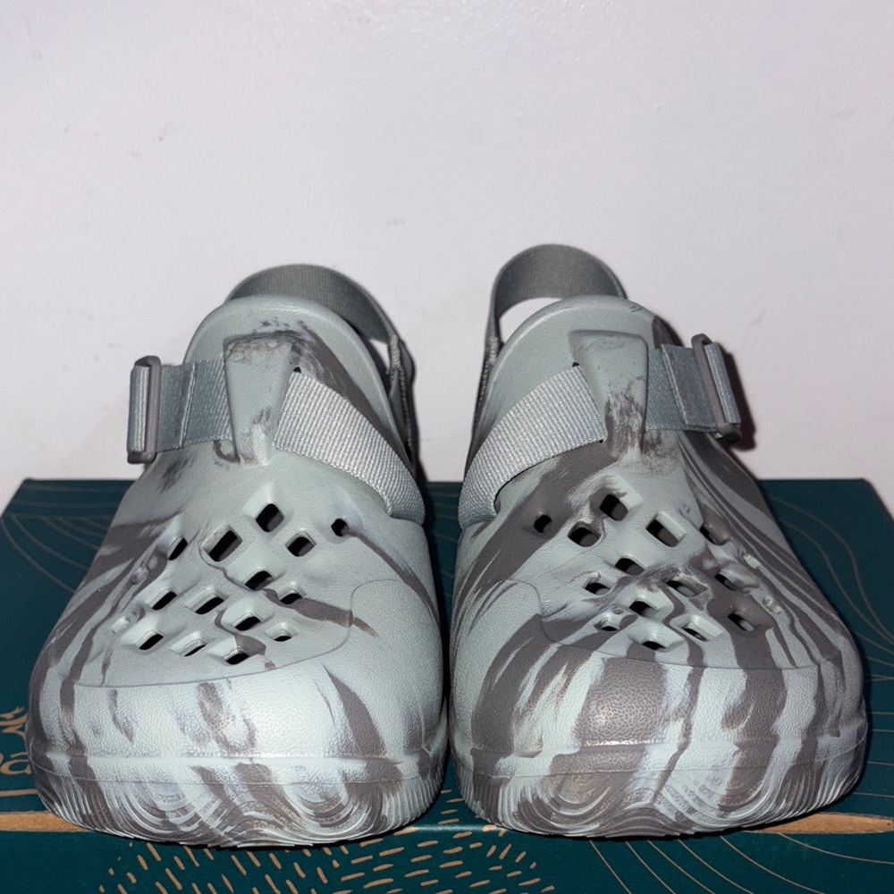 Chaco Gray Patterned Clogs With Adjustable Strap - image 2